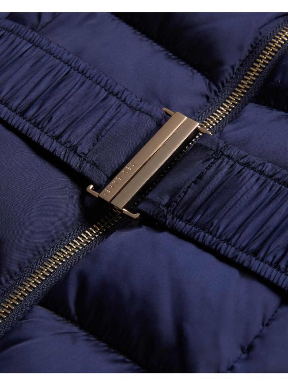 Ted Baker Aliciee Quilted Navy Belted Coat - Size 0/2 US - New with Tags - Picture 8 of 13